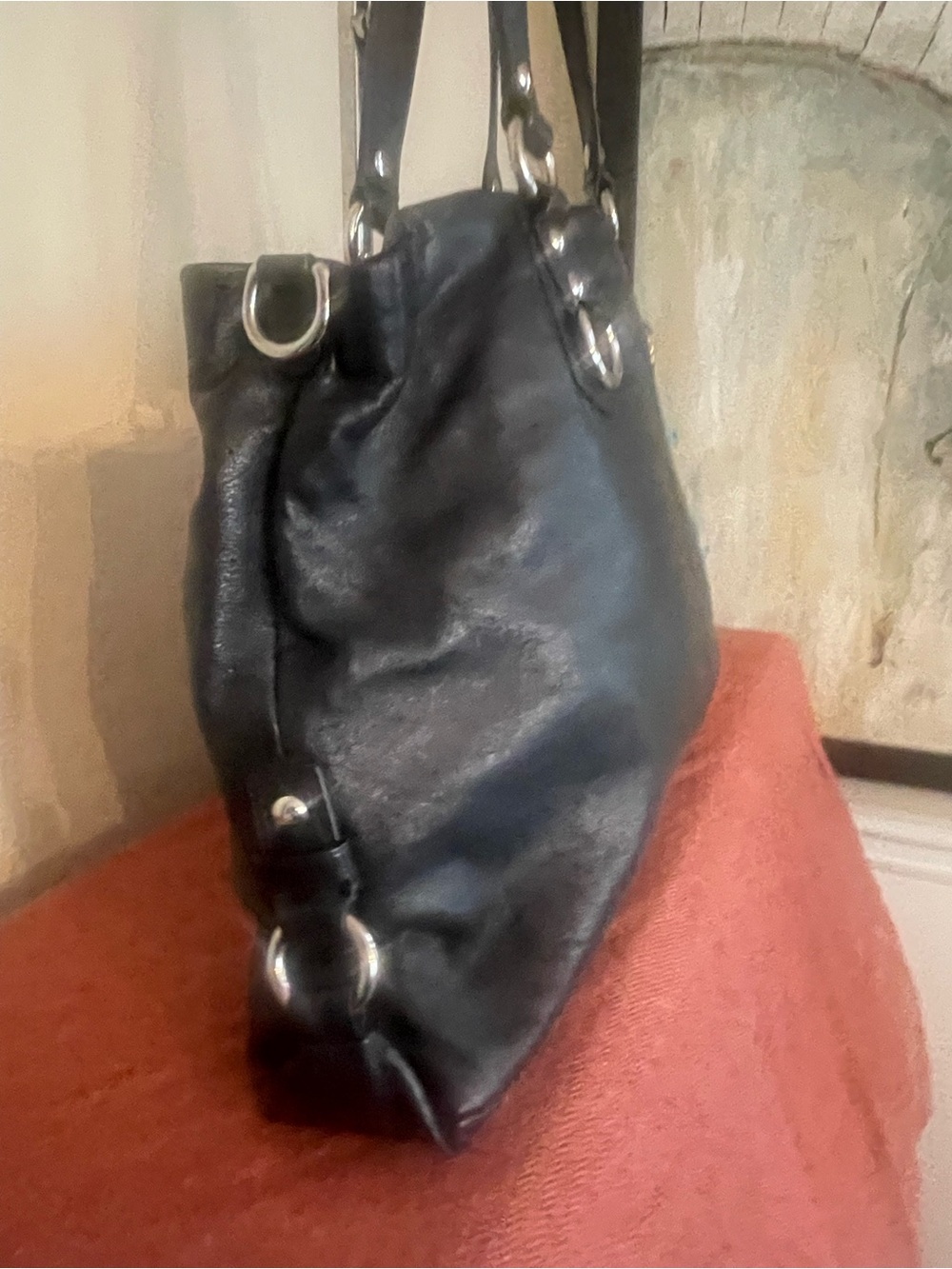 Coach Ashley Black Leather Convertible Satchel - Picture 9 of 12